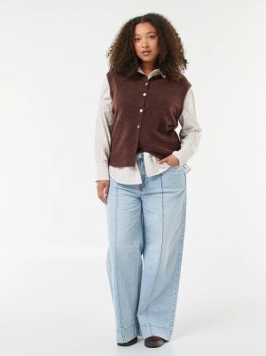 Голям размер дамска жилетка без ръкави