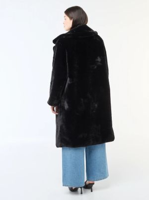 Дълго палто от еко кожа 