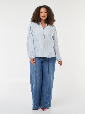 Голям размер дамска блуза с широки ръкави