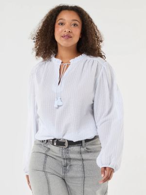 Голям размер дамска блуза с широки ръкави