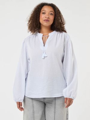 Голям размер дамска блуза с широки ръкави