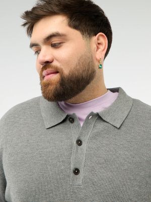 Мъжки пуловер с поло яка