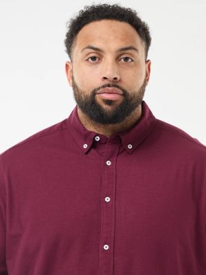 Мъжка права риза тип Оксфорд