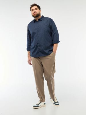 Голям размер мъжки панталон с ластик в колана