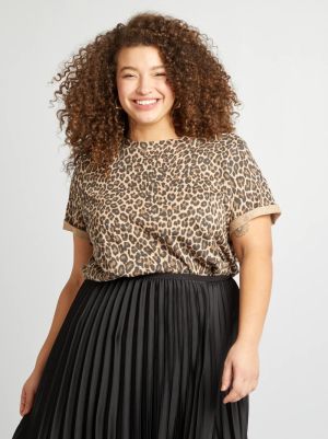 Голям размер дамска тениска 100% памук