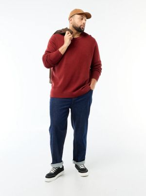 Голям размер мъжки памучен пуловер