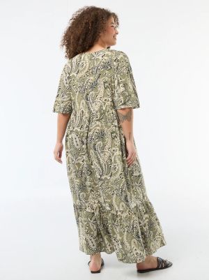 Еластична рокля с елегантен принт