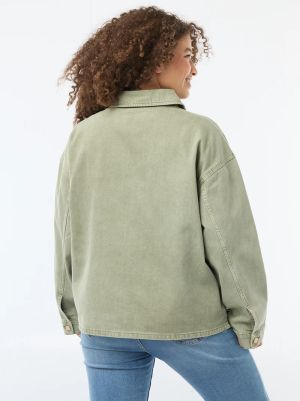 Голям размер дамско дънково яке