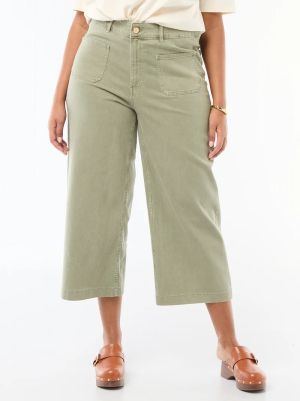 Широки дамски панталони със средна талия