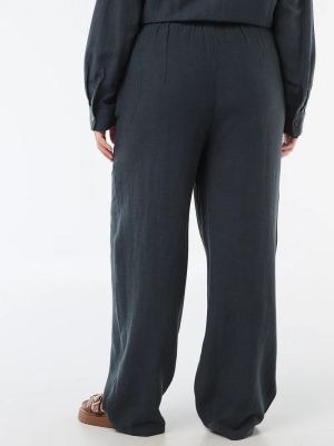 Дамски панталон с прав крачол от ленена смес