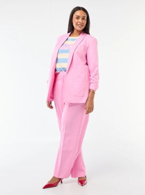 Дълго дамско сако с навити ръкави