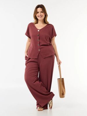 Дамска жилетка с къс ръкав макси размер