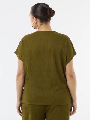 Дамска жилетка с къс ръкав макси размер