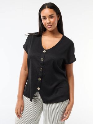 Дамска жилетка с къс ръкав макси размер