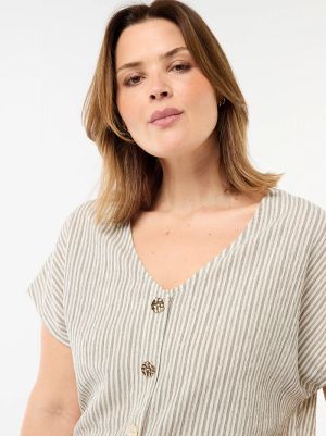 Дамска жилетка с къс ръкав макси размер