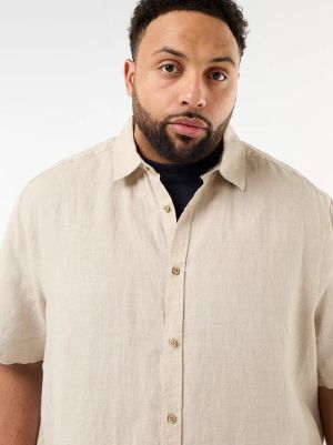 Мъжка  лененa риза голям размер