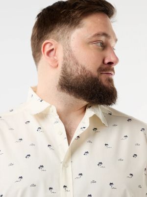 Голям размер мъжа риза с къс ръкав