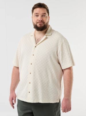 Голям размер мъжа риза с къс ръкав