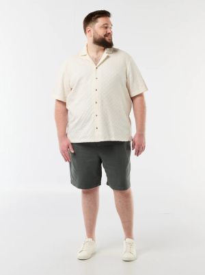 Голям размер мъжа риза с къс ръкав