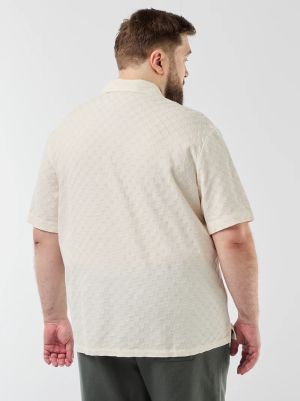 Голям размер мъжа риза с къс ръкав