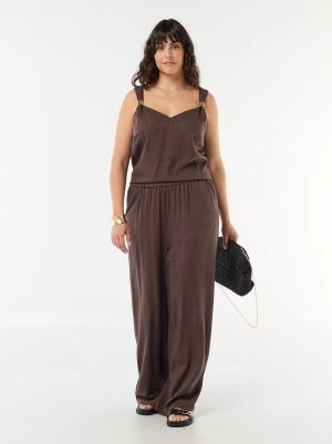 Широки панталони от ленена смес 