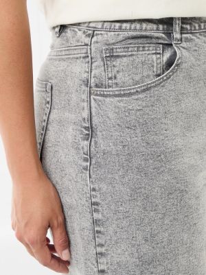 Дънкови бермуди с висока талия