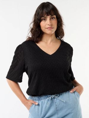 Дантелена тениска макси размер