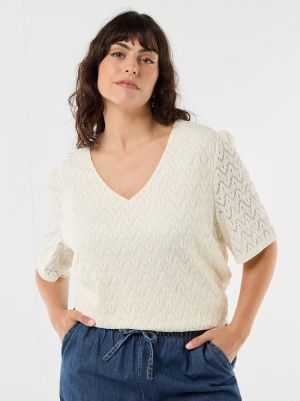 Дантелена тениска макси размер