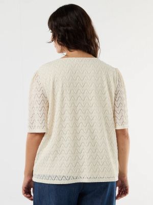 Дантелена тениска макси размер