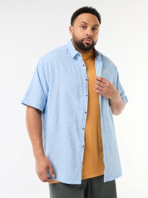 Мъжка  лененa риза голям размер