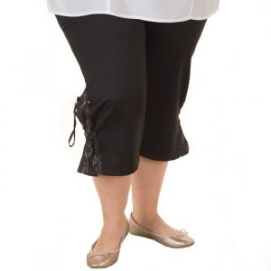 Макси номер дамски черни панталони 7/8