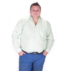 Светло-зелена мъжка риза голям номер