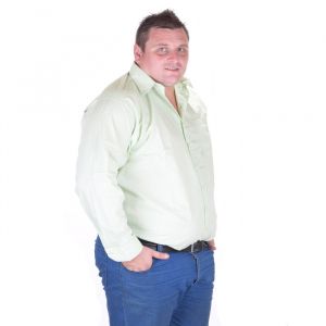 Светло-зелена мъжка риза голям номер