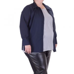 Дамска риза с дълъг ръкав голям размер