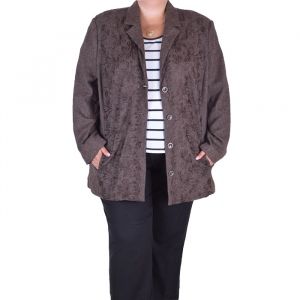 Макси размер елегантно дамско сако с бродерия