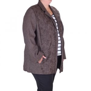 Макси размер елегантно дамско сако с бродерия