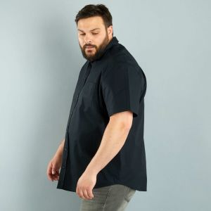 Риза с къс ръкав голям размер