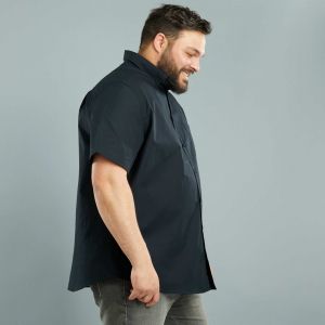 Риза с къс ръкав голям размер